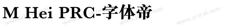 M Hei PRC字体转换